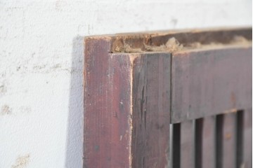 アンティーク建具　明治期から大正期　端正な佇まいの幅広格子戸1枚　(R-086686)