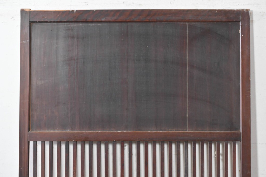 アンティーク建具　明治期から大正期　趣ある幅広格子帯戸1枚　(R-086687)
