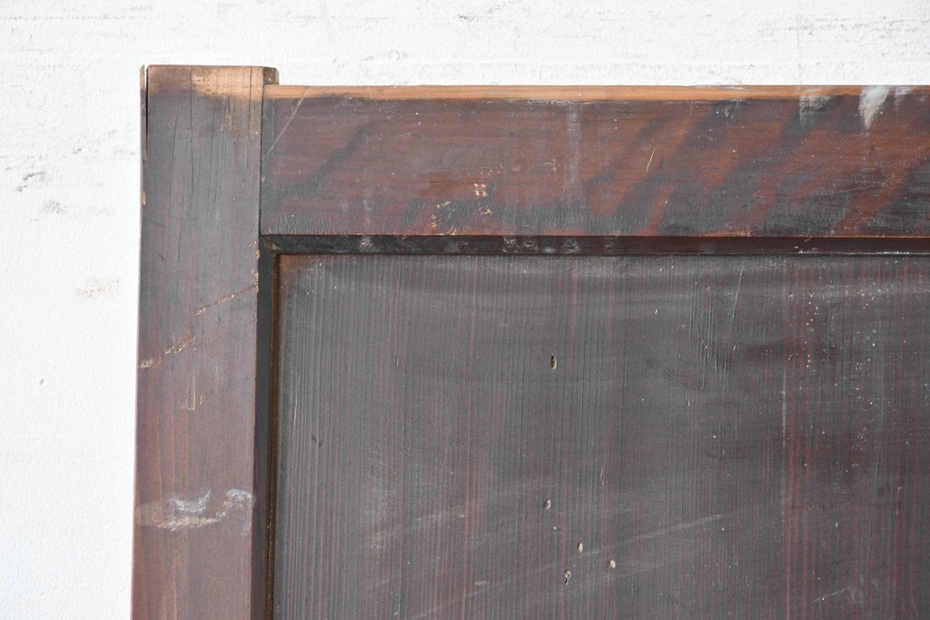 アンティーク建具　明治期から大正期　趣ある幅広格子帯戸1枚　(R-086687)