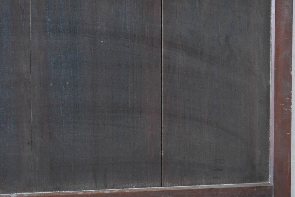 アンティーク建具　明治期から大正期　趣ある幅広格子帯戸1枚　(R-086687)