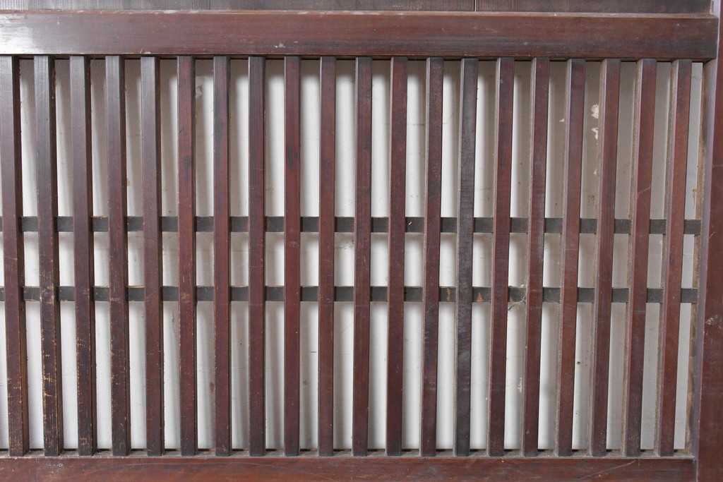 アンティーク建具　明治期から大正期　趣ある幅広格子帯戸1枚　(R-086687)