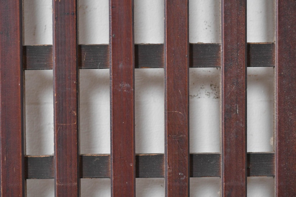 アンティーク建具　明治期から大正期　趣ある幅広格子帯戸1枚　(R-086687)