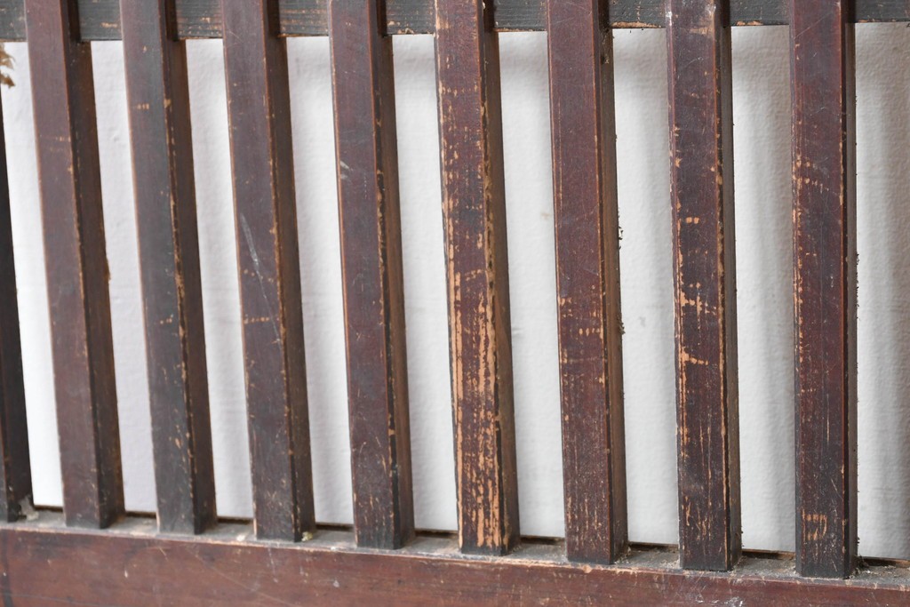 アンティーク建具　明治期から大正期　趣ある幅広格子帯戸1枚　(R-086687)