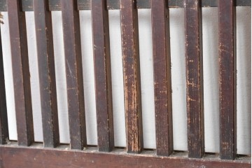 アンティーク建具　明治期から大正期　趣ある幅広格子帯戸1枚　(R-086687)