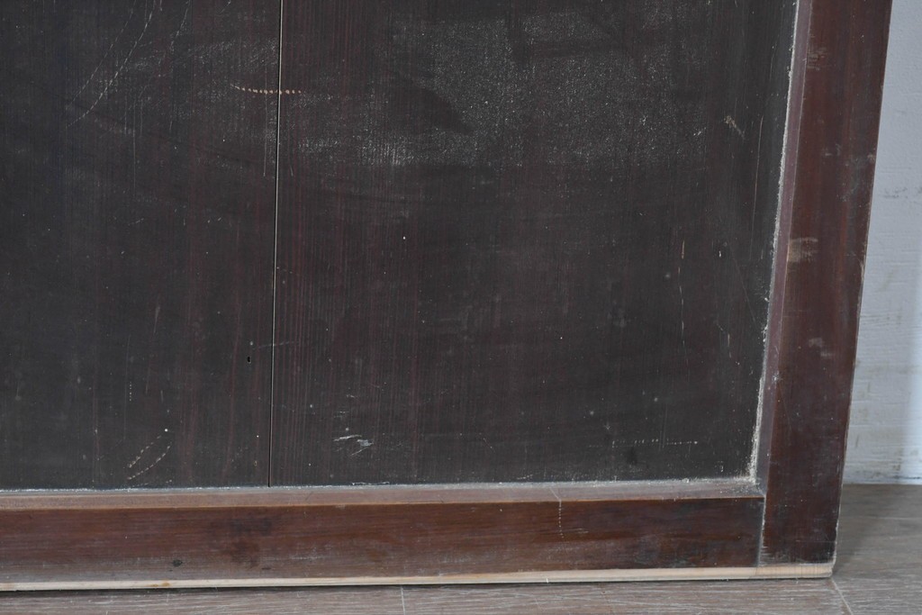 アンティーク建具　明治期から大正期　趣ある幅広格子帯戸1枚　(R-086687)