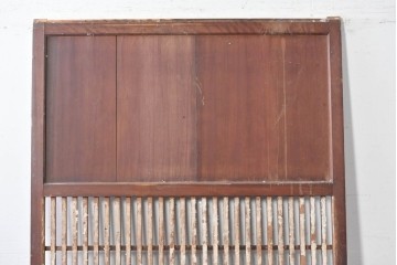 アンティーク建具　明治期から大正期　趣ある幅広格子帯戸1枚　(R-086687)