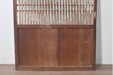 アンティーク建具　明治期から大正期　趣ある幅広格子帯戸1枚　(R-086687)