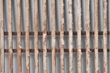 アンティーク建具　明治期から大正期　趣ある幅広格子帯戸1枚　(R-086687)