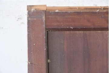 アンティーク建具　明治期から大正期　趣ある幅広格子帯戸1枚　(R-086687)