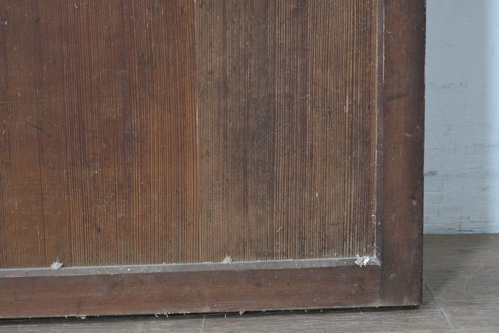 アンティーク建具　明治期から大正期　趣ある幅広格子帯戸1枚　(R-086687)