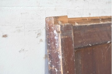 アンティーク建具　明治期から大正期　趣ある幅広格子帯戸1枚　(R-086687)