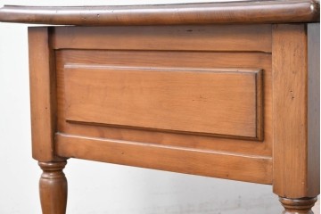 中古　美品　ACTUS(アクタス)取り扱い　バレンシアシリーズ　パイン材　花柄タイルが可愛らしいデスク　(R-086690)