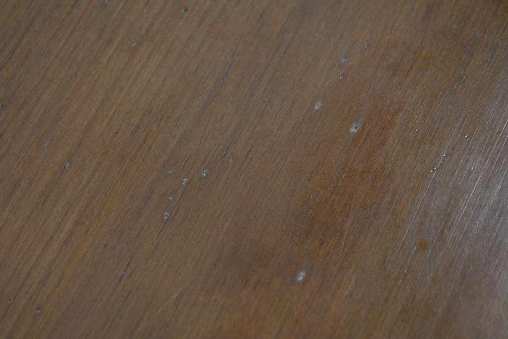 中古　美品　ACTUS(アクタス)取り扱い　バレンシアシリーズ　パイン材　花柄タイルが可愛らしいデスク　(R-086690)