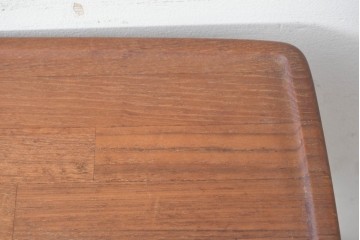 和製ヴィンテージ　希少　青林製作所　チーク無垢材で作られた北欧デザインのワゴン　(R-086692)