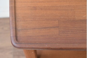 和製ヴィンテージ　希少　青林製作所　チーク無垢材で作られた北欧デザインのワゴン　(R-086692)