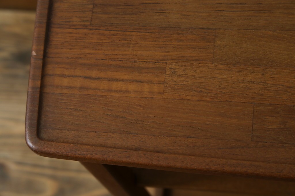 和製ヴィンテージ　希少　青林製作所　チーク無垢材で作られた北欧デザインのワゴン　(R-086692)