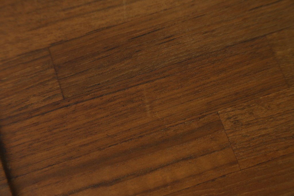 和製ヴィンテージ　希少　青林製作所　チーク無垢材で作られた北欧デザインのワゴン　(R-086692)