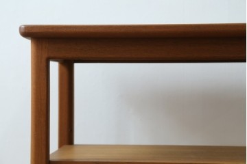 和製ヴィンテージ　希少　青林製作所　チーク無垢材で作られた北欧デザインのワゴン　(R-086692)