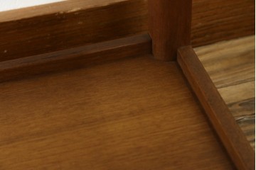 和製ヴィンテージ　希少　青林製作所　チーク無垢材で作られた北欧デザインのワゴン　(R-086692)