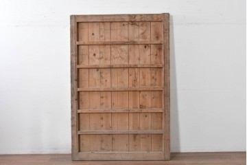 ヴィンテージ建具　昭和中期　鉄板張りの重厚な引き戸　(R-086696)