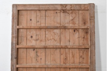 ヴィンテージ建具　昭和中期　鉄板張りの重厚な引き戸　(R-086696)