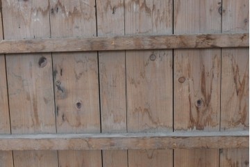 ヴィンテージ建具　昭和中期　鉄板張りの重厚な引き戸　(R-086696)