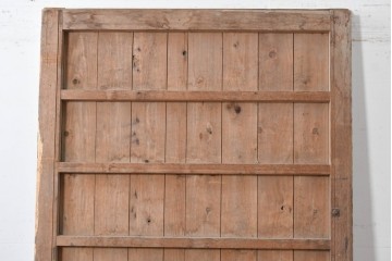 ヴィンテージ建具　昭和中期　鉄板張りの重厚な引き戸　(R-086697)