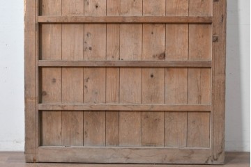 ヴィンテージ建具　昭和中期　鉄板張りの重厚な引き戸　(R-086697)