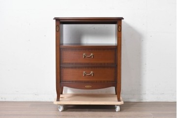 中古　美品　東海家具工業(Tokai Kagu)　ベネチア(Venezia)シリーズ　マホガニー材　ネオクラシカルな気品漂うオープンチェスト　(R-086703)