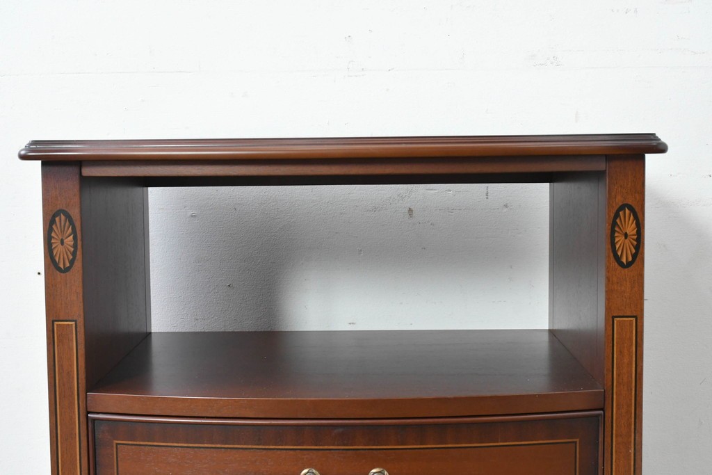 中古　美品　東海家具工業(Tokai Kagu)　ベネチア(Venezia)シリーズ　マホガニー材　ネオクラシカルな気品漂うオープンチェスト　(R-086703)