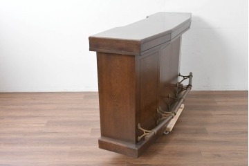 中古　美品　激レア希少モデル!!　カリモク家具(karimoku)　domani(ドマーニ)　Morganton(モーガントン)　フットレール付きバーカウンターテーブル　定価100万円以上　(R-086715)