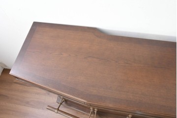 中古　美品　激レア希少モデル!!　カリモク家具(karimoku)　domani(ドマーニ)　Morganton(モーガントン)　フットレール付きバーカウンターテーブル　定価100万円以上　(R-086715)