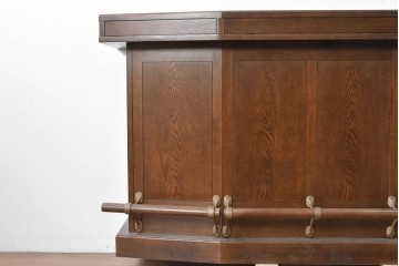 中古　美品　激レア希少モデル!!　カリモク家具(karimoku)　domani(ドマーニ)　Morganton(モーガントン)　フットレール付きバーカウンターテーブル　定価100万円以上　(R-086715)