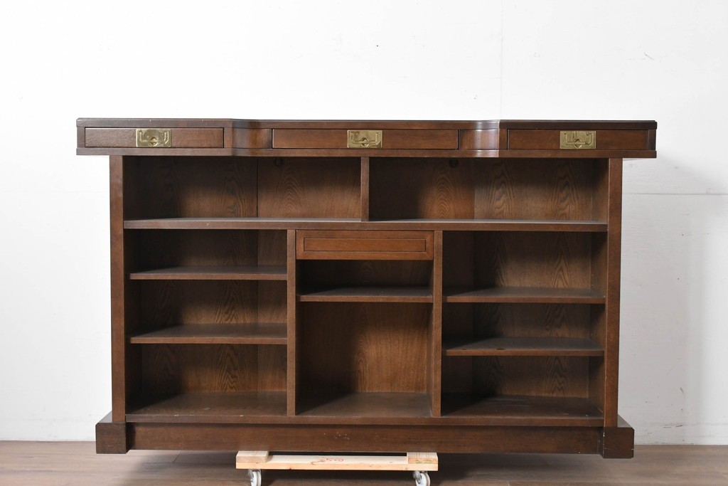 中古　美品　激レア希少モデル!!　カリモク家具(karimoku)　domani(ドマーニ)　Morganton(モーガントン)　フットレール付きバーカウンターテーブル　定価100万円以上　(R-086715)