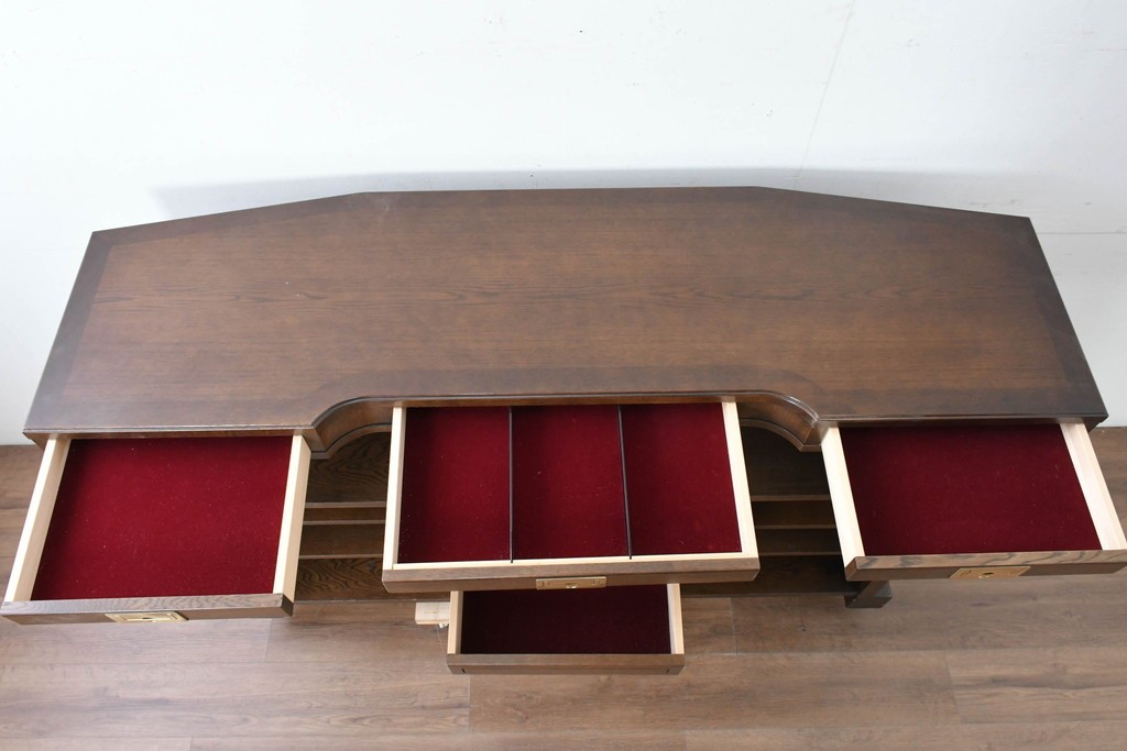 中古　美品　激レア希少モデル!!　カリモク家具(karimoku)　domani(ドマーニ)　Morganton(モーガントン)　フットレール付きバーカウンターテーブル　定価100万円以上　(R-086715)