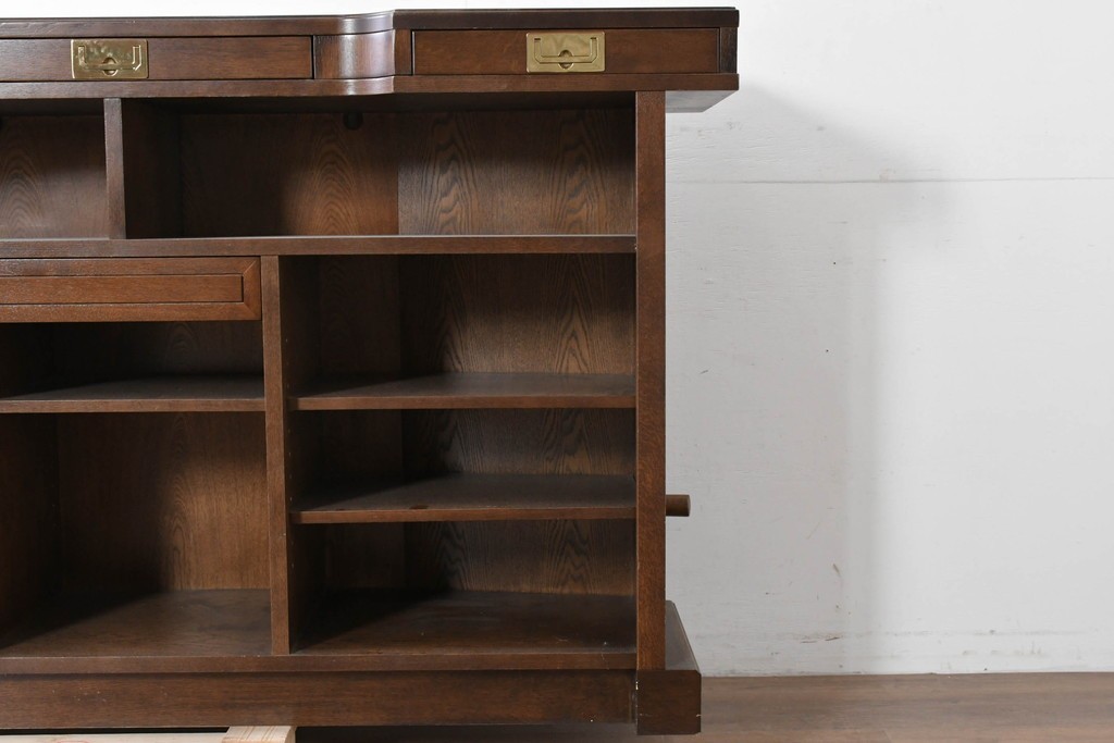 中古　美品　激レア希少モデル!!　カリモク家具(karimoku)　domani(ドマーニ)　Morganton(モーガントン)　フットレール付きバーカウンターテーブル　定価100万円以上　(R-086715)