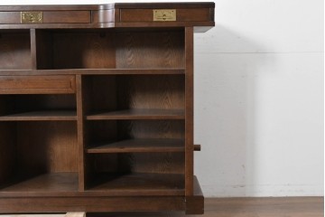 中古　美品　激レア希少モデル!!　カリモク家具(karimoku)　domani(ドマーニ)　Morganton(モーガントン)　フットレール付きバーカウンターテーブル　定価100万円以上　(R-086715)