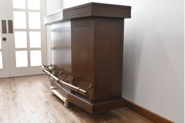 中古　美品　激レア希少モデル!!　カリモク家具(karimoku)　domani(ドマーニ)　Morganton(モーガントン)　フットレール付きバーカウンターテーブル　定価100万円以上　(R-086715)