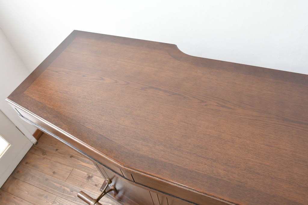 中古　美品　激レア希少モデル!!　カリモク家具(karimoku)　domani(ドマーニ)　Morganton(モーガントン)　フットレール付きバーカウンターテーブル　定価100万円以上　(R-086715)