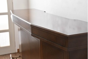 中古　美品　激レア希少モデル!!　カリモク家具(karimoku)　domani(ドマーニ)　Morganton(モーガントン)　フットレール付きバーカウンターテーブル　定価100万円以上　(R-086715)