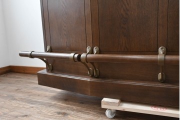 中古　美品　激レア希少モデル!!　カリモク家具(karimoku)　domani(ドマーニ)　Morganton(モーガントン)　フットレール付きバーカウンターテーブル　定価100万円以上　(R-086715)