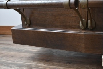 中古　美品　激レア希少モデル!!　カリモク家具(karimoku)　domani(ドマーニ)　Morganton(モーガントン)　フットレール付きバーカウンターテーブル　定価100万円以上　(R-086715)