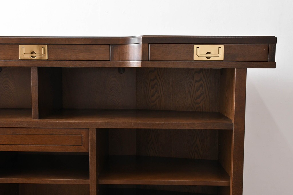 中古　美品　激レア希少モデル!!　カリモク家具(karimoku)　domani(ドマーニ)　Morganton(モーガントン)　フットレール付きバーカウンターテーブル　定価100万円以上　(R-086715)