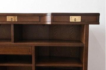 中古　美品　激レア希少モデル!!　カリモク家具(karimoku)　domani(ドマーニ)　Morganton(モーガントン)　フットレール付きバーカウンターテーブル　定価100万円以上　(R-086715)