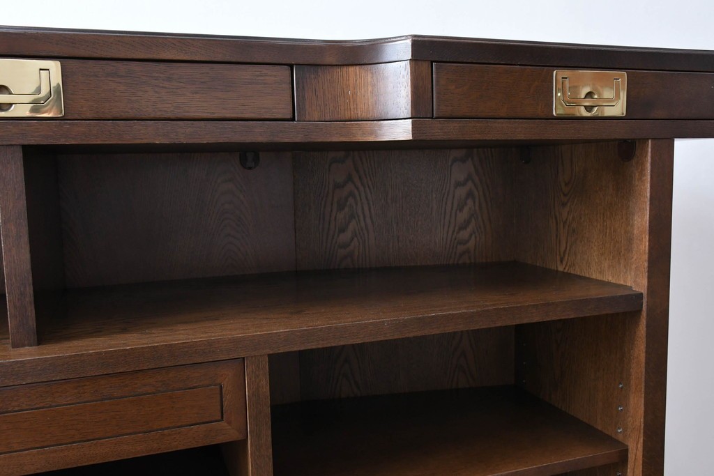 中古　美品　激レア希少モデル!!　カリモク家具(karimoku)　domani(ドマーニ)　Morganton(モーガントン)　フットレール付きバーカウンターテーブル　定価100万円以上　(R-086715)