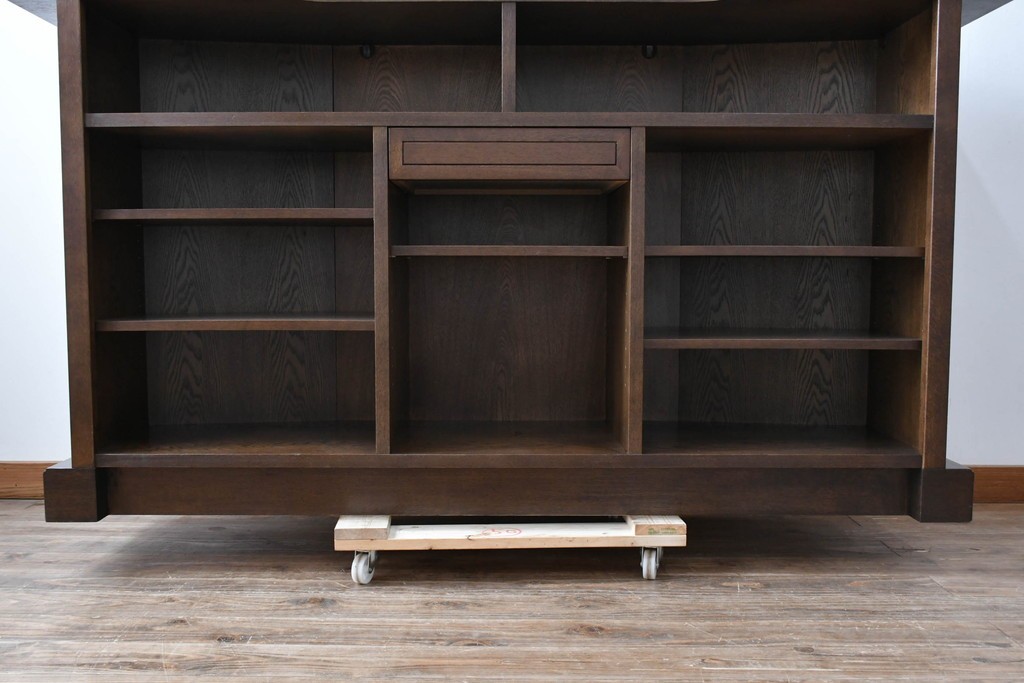 中古　美品　激レア希少モデル!!　カリモク家具(karimoku)　domani(ドマーニ)　Morganton(モーガントン)　フットレール付きバーカウンターテーブル　定価100万円以上　(R-086715)