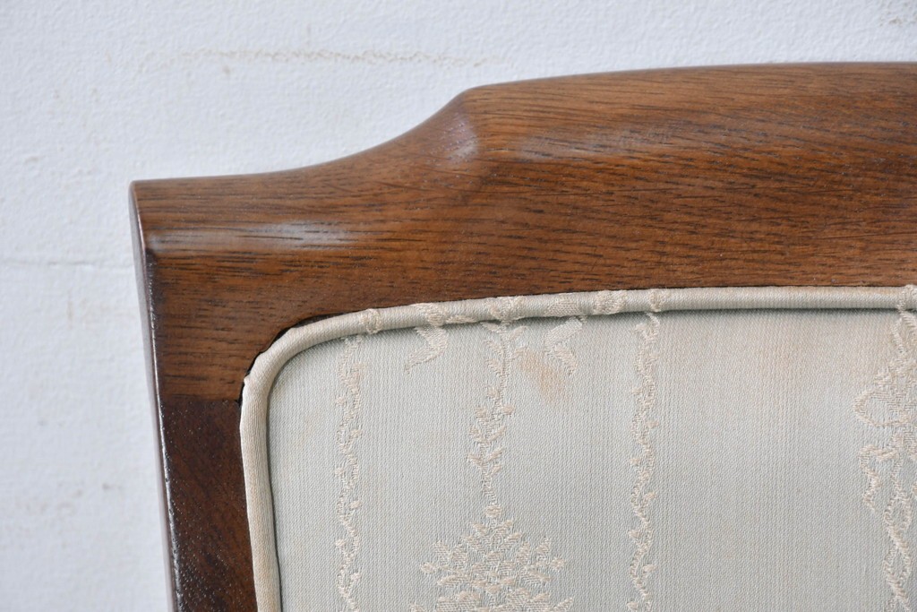 中古　希少　カリモク家具(karimoku)　domani(ドマーニ)　Morganton(モーガントン)　織り柄ファブリックが上品なカウンターチェア2脚セット　(R-086716)