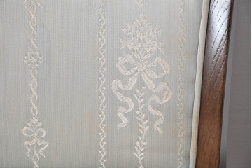 中古　希少　カリモク家具(karimoku)　domani(ドマーニ)　Morganton(モーガントン)　織り柄ファブリックが上品なカウンターチェア2脚セット　(R-086716)