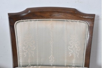 中古　希少　カリモク家具(karimoku)　domani(ドマーニ)　Morganton(モーガントン)　織り柄ファブリックが上品なカウンターチェア2脚セット　(R-086716)