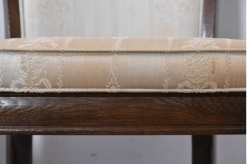 中古　希少　カリモク家具(karimoku)　domani(ドマーニ)　Morganton(モーガントン)　織り柄ファブリックが上品なカウンターチェア2脚セット　(R-086716)